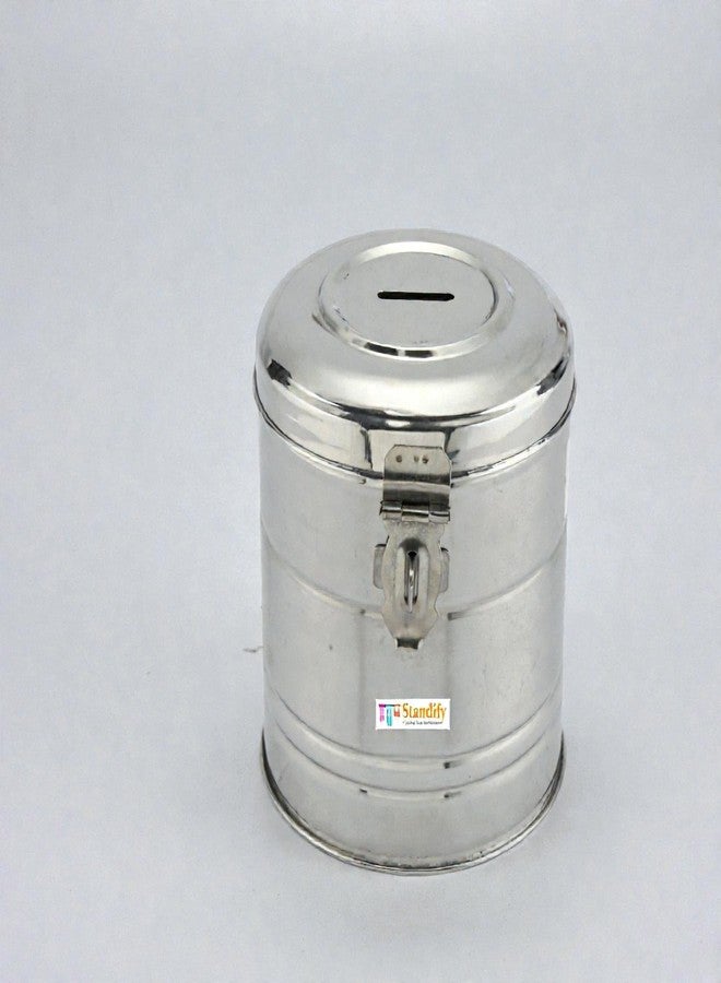 Standify® 1500ML Big Money Bank_A Stainless Steel Money Box Heavy Duty Bachat Gulak for Kids & Adults Unbreakable Piggy Bank. - Image 1
